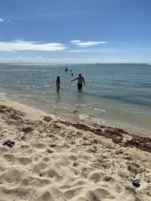 Sun-loungers, beach towels