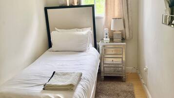 Premium bedding, memory-foam beds, individually furnished, desk