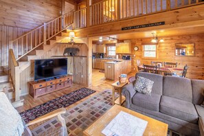 Smart TV y chimenea 