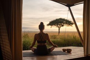 Luxury Tent (Double Suite) | Terrace/patio - Cherero Camp (Serengeti)