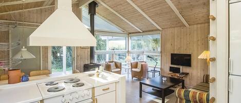 Geladeira, cooktop, lava-louças, cafeteira/chaleira