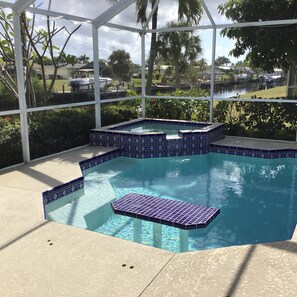 Outdoor pool, a heated pool