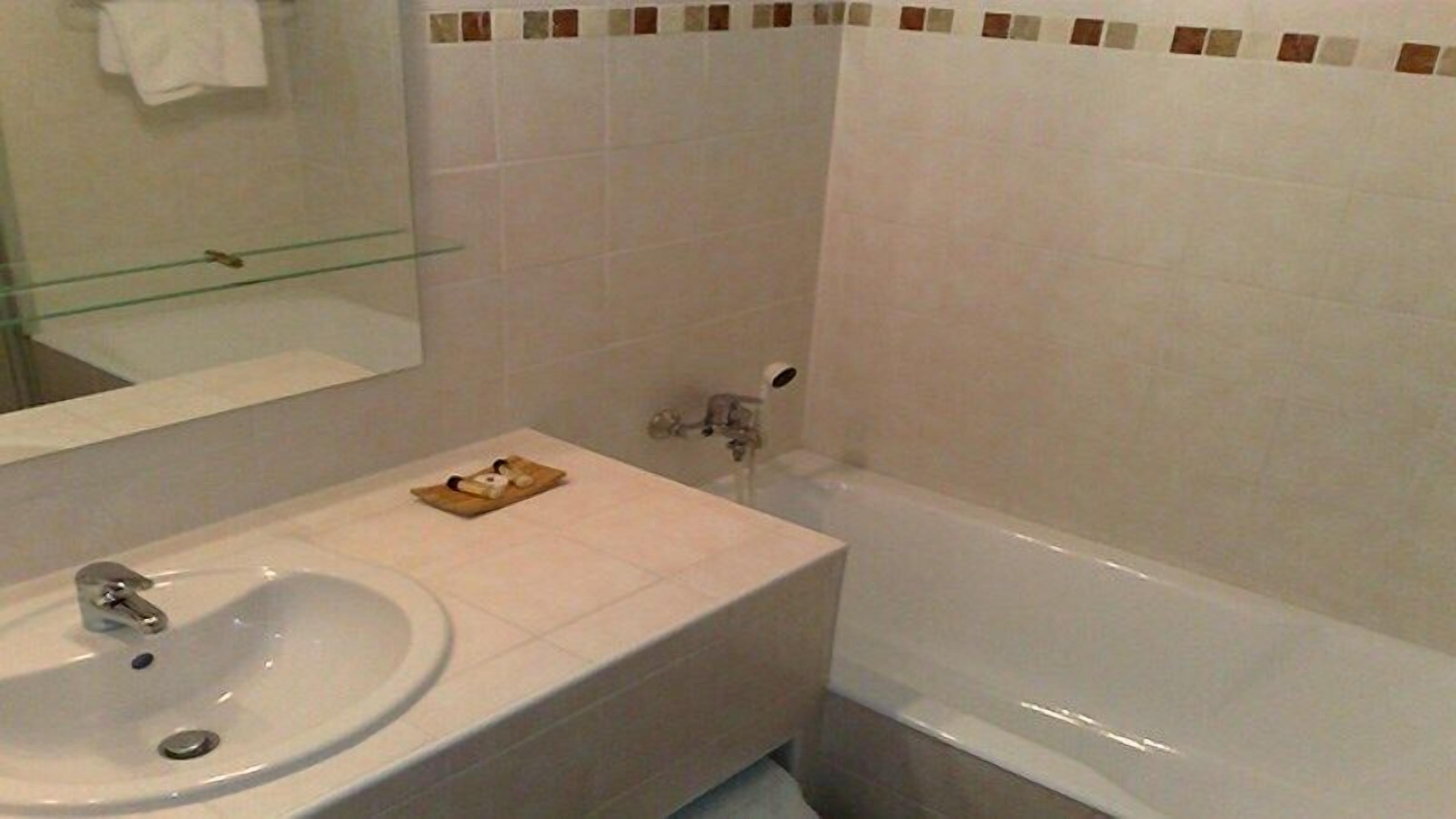 free toiletries, hair dryer, towels