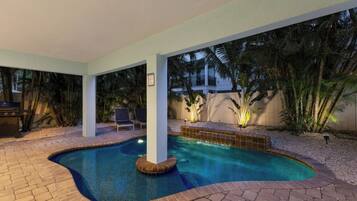 Outdoor pool, a heated pool
