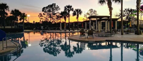 A heated pool