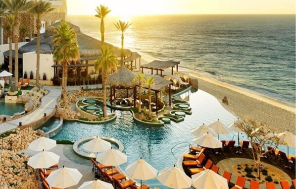 Outdoor pool, a heated pool