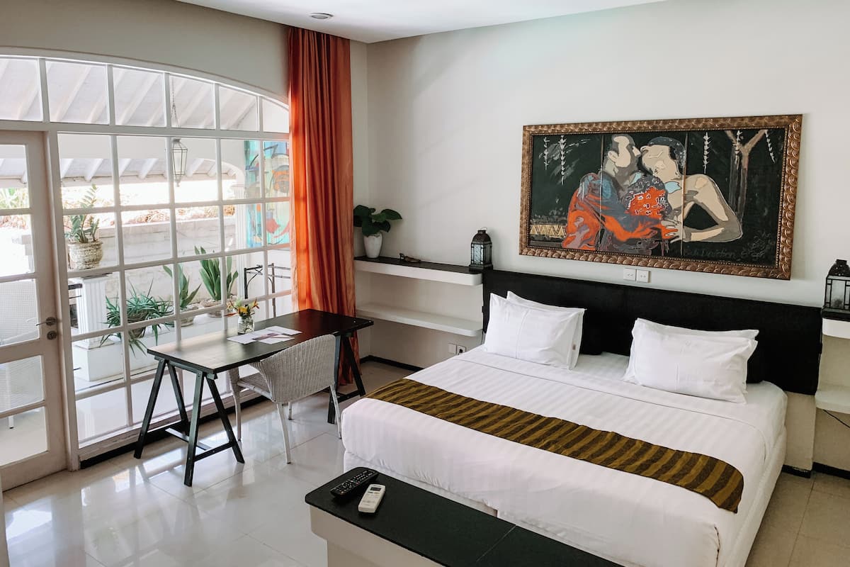 Premier-Zimmer, 1 Schlafzimmer, Poolblick | Blick vom Balkon
