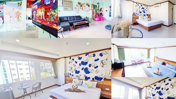 Economy Double Room, 1 Queen Bed, Mountain View | In-room safe, desk, blackout drapes, soundproofing - The Lantine Hostel (Patong)