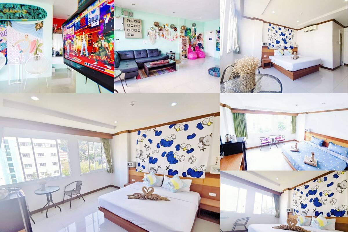خزنة داخل الغرفة ومكتب وستائر تعتيم وتجهيزات عازلة للصوت