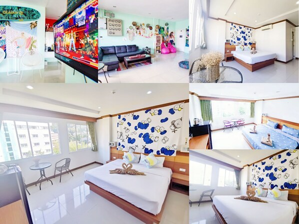 Caja de seguridad en la habitación, escritorio y cortinas blackout