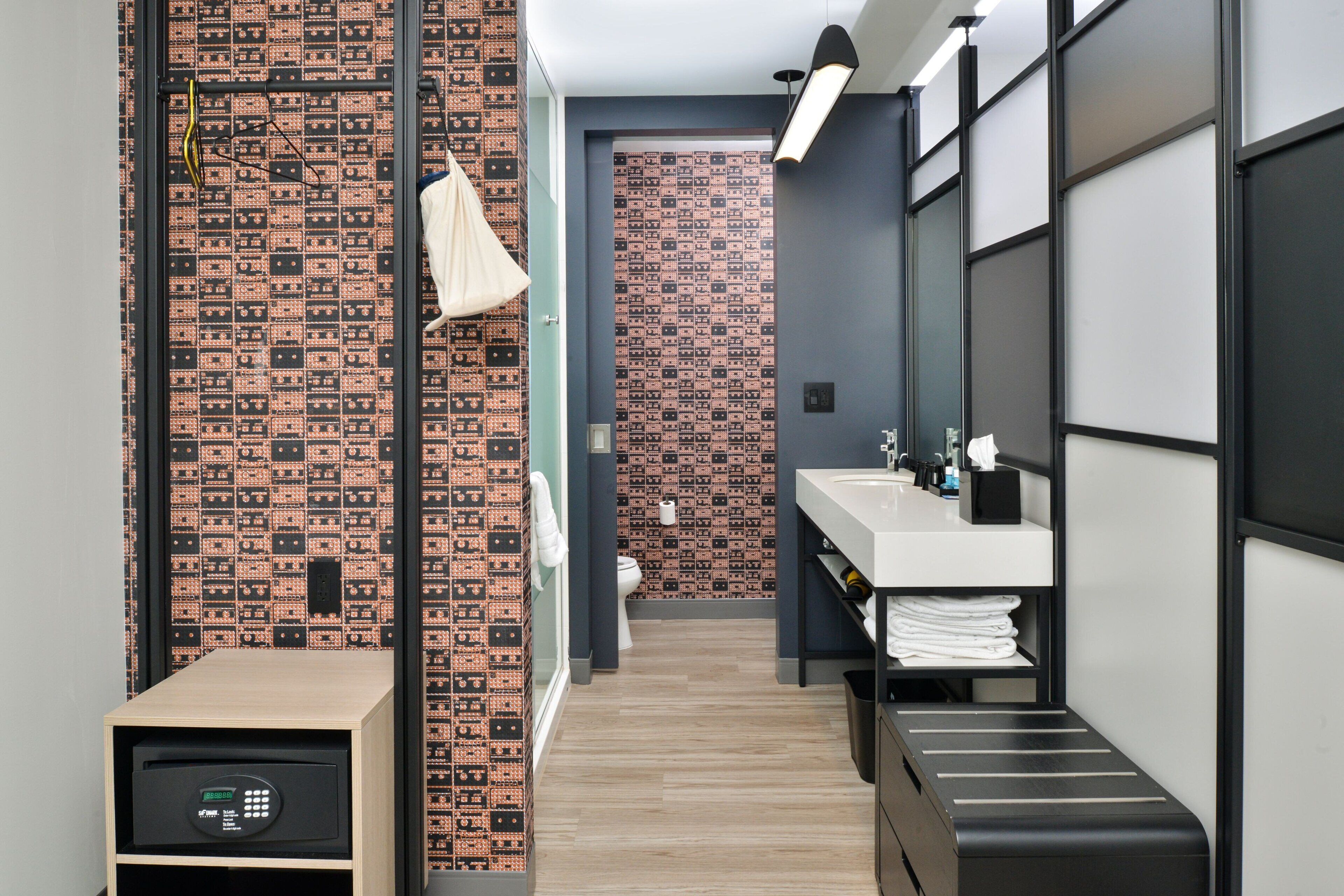 free toiletries, hair dryer, towels