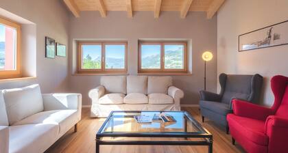 Huvila viinitarhoilla näköalalla vuorille