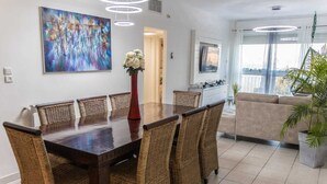 Design Apartment, City View | Living room | 72-inch plasma TV with satellite channels, TV - Art Apartment Near Mamila best Location 1 (Jerusalem)