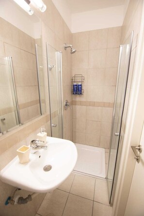Design Apartment | Bathroom | Shower, rainfall showerhead, free toiletries, towels - Art Apartment Near Mamila best Location 1-2 (Jerusalem)