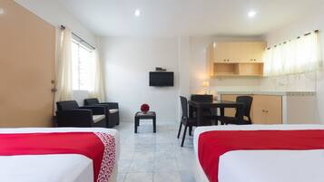 Free WiFi, bed sheets