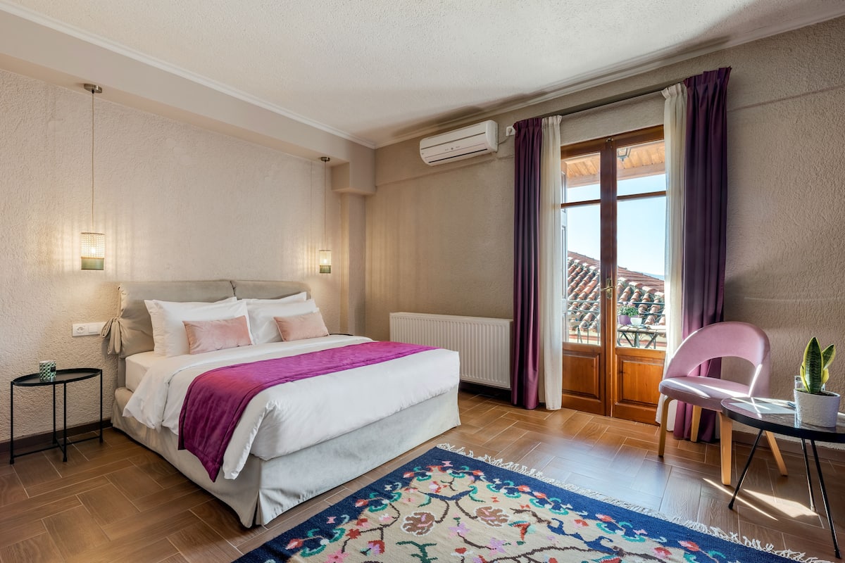 Comfort tweepersoonskamer, balkon | Luxe beddengoed, pillowtop-bedden, gratis wifi, beddengoed