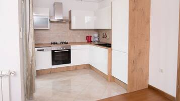 Fridge, oven, stovetop, dishwasher