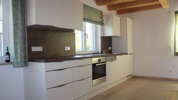 Fridge, oven, stovetop, dishwasher