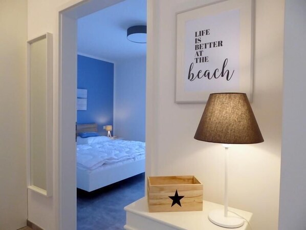 2 Schlafzimmer, Verdunkelungsvorhänge, Reisekinderbett, kostenloses WLAN