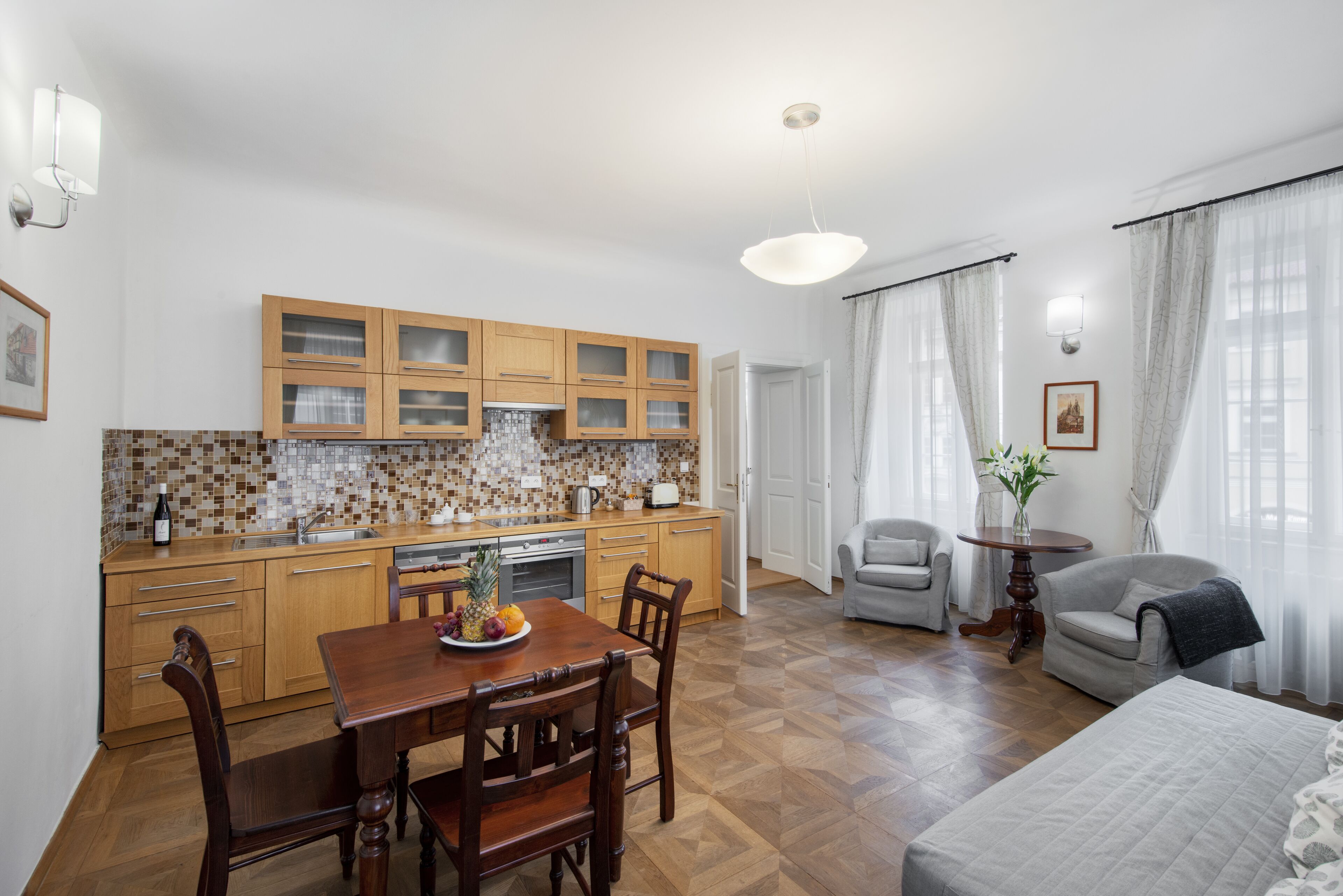 Apartment, 2 Bedrooms | Living area | 82-cm LCD TV with cable channels, TV