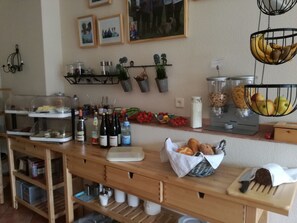 Daily buffet breakfast (EUR 9.50 per person)