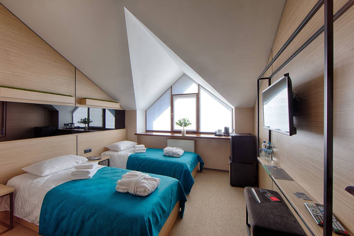 Basic Twin Room | Minibar, desk, iron/ironing board (on request), WiFi (free)