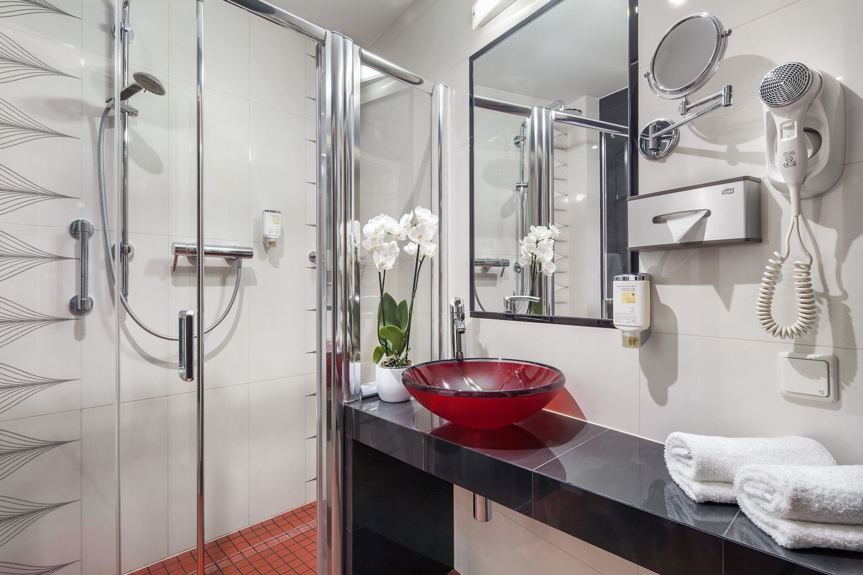 suite | bathroom | eco-friendly toiletries, hair dryer, towels, soap