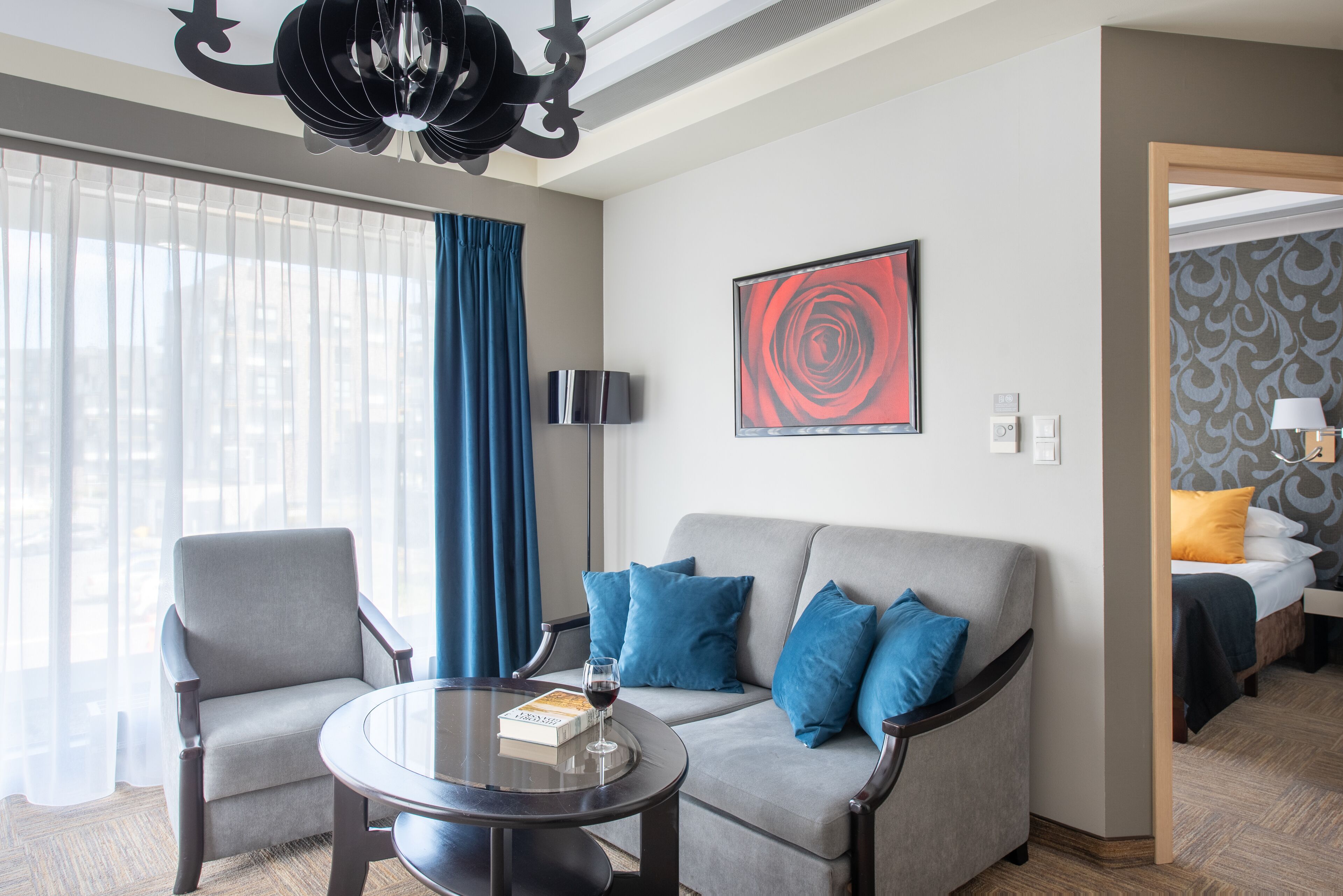 suite | in-room safe, desk, blackout curtains, soundproofing