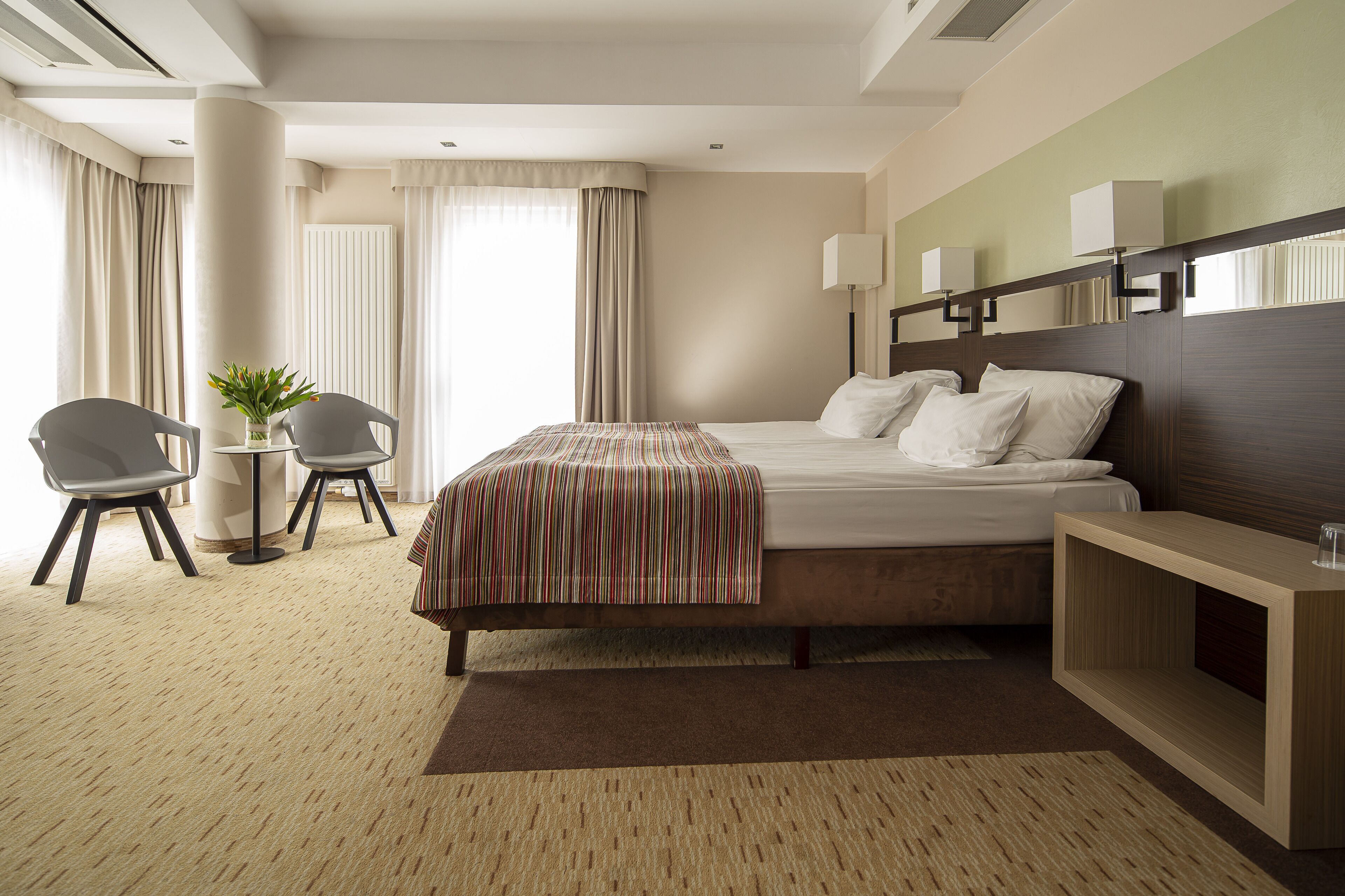 deluxe double room | in-room safe, desk, blackout curtains, soundproofing