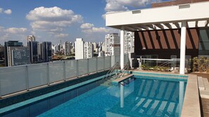 Indoor pool, outdoor pool - Sofisticated Studio EZ Tower & Rochavera walking distance (Chácara Santo Antônio (Zona Sul))