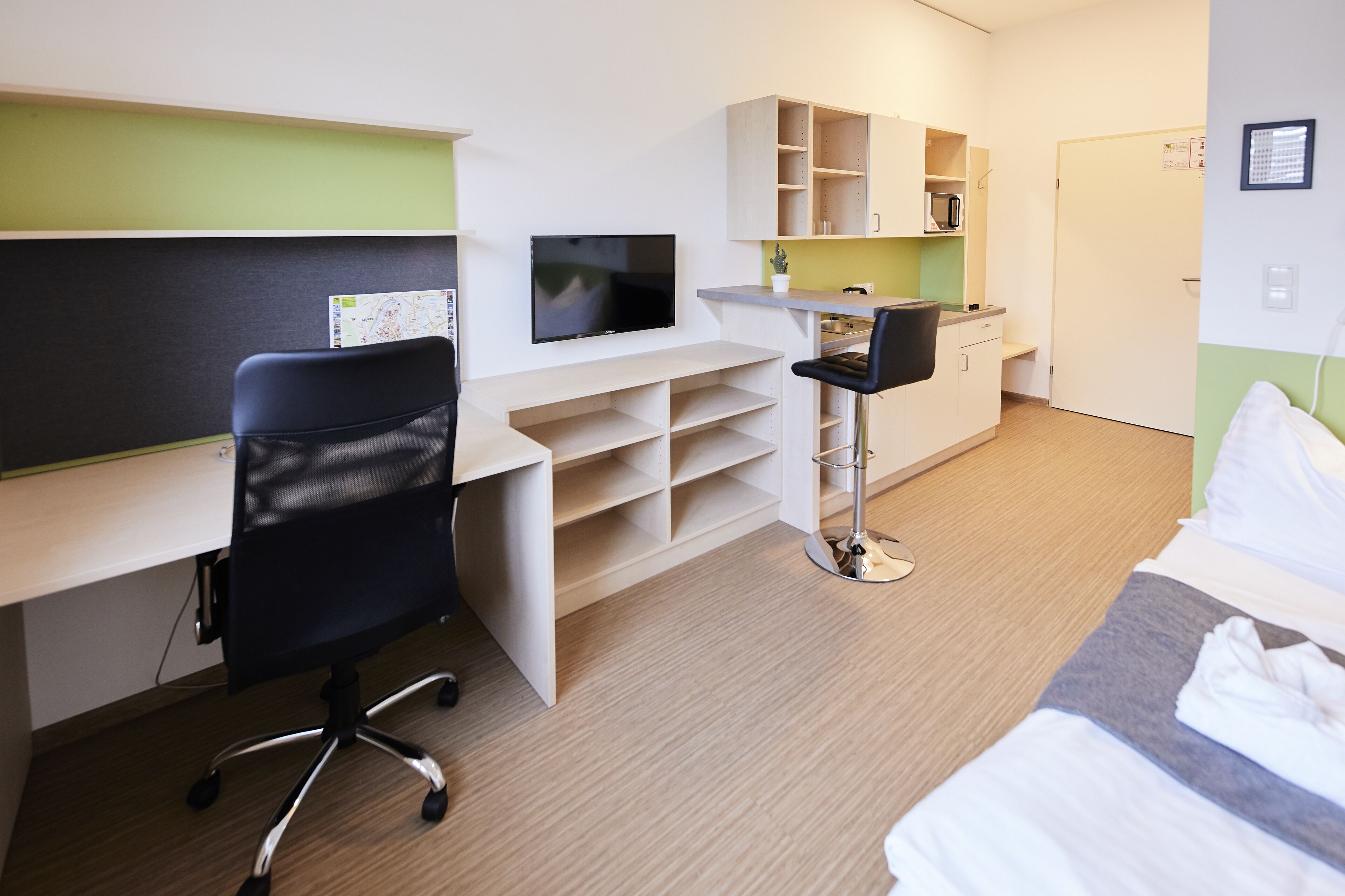 32-inch flat-screen tv with satellite channels, table football