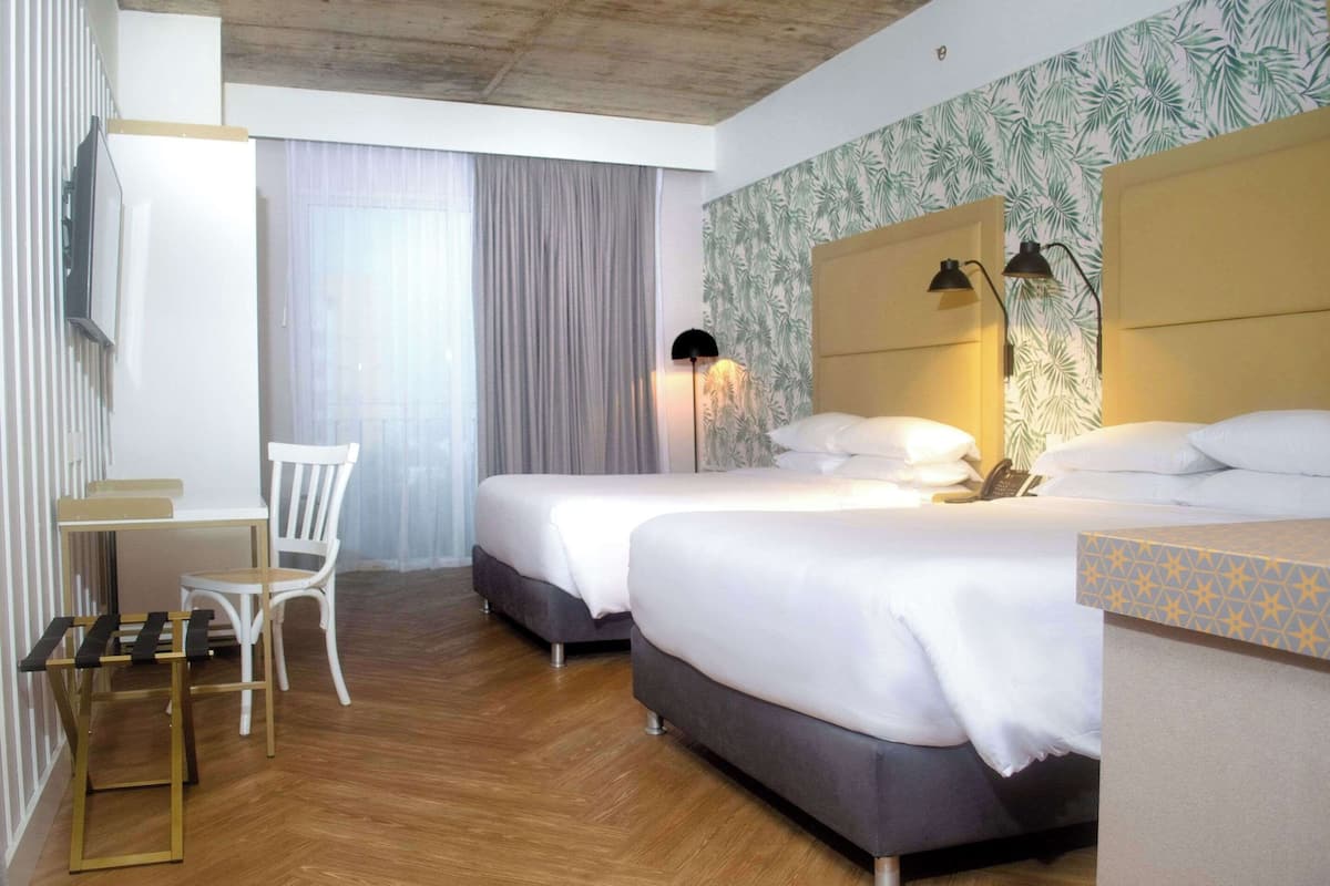Premium Room, 2 Double Beds, Non Smoking | 1 bedroom, premium bedding, down duvets, minibar
