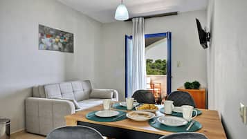 Apartment with Sea View | Living area | LCD TV