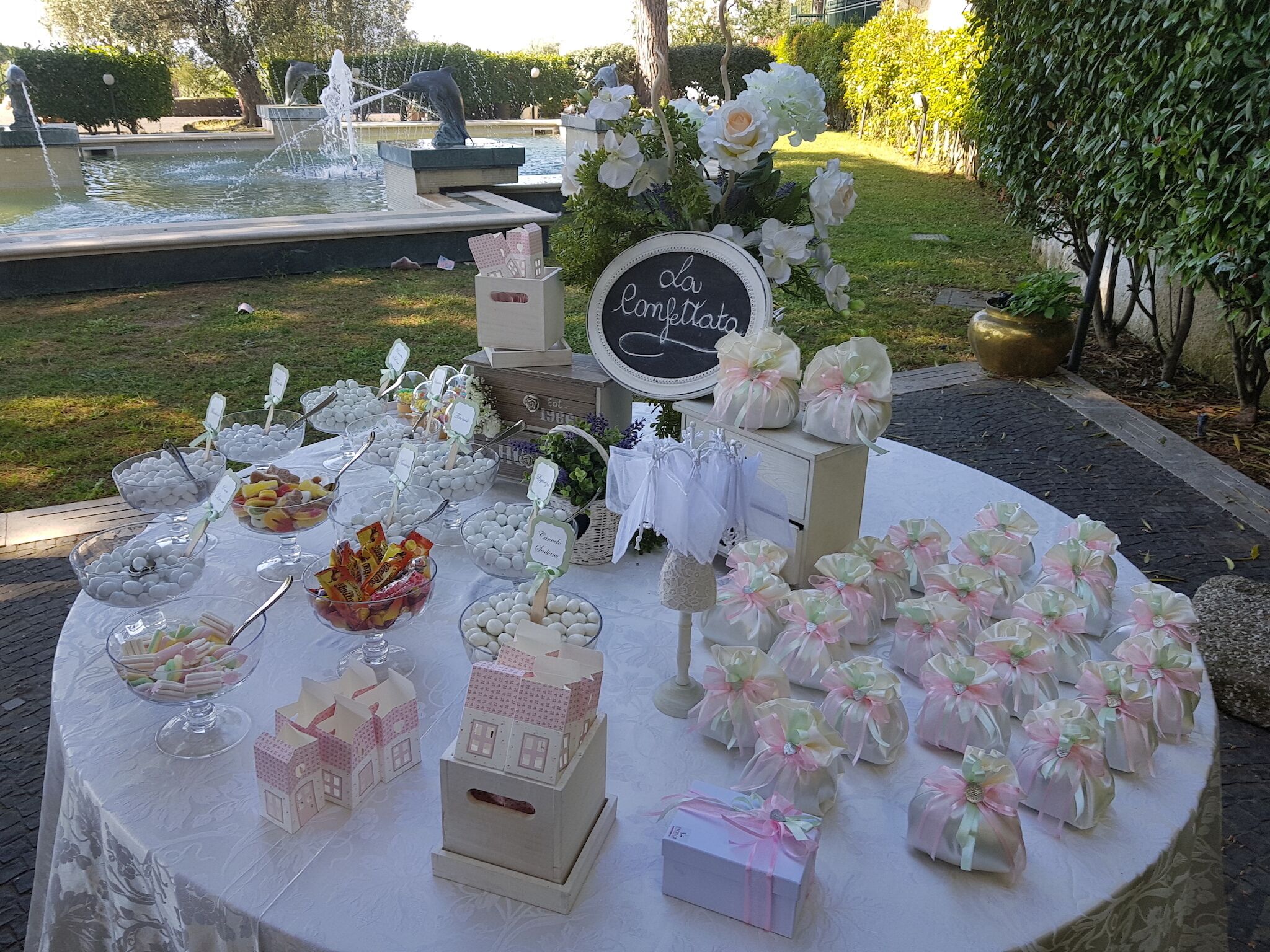 outdoor banquet area