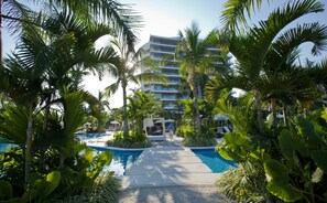 Outdoor pool, a heated pool - Top Tier Vacation, a golf and spa get away (Nuevo Vallarta)