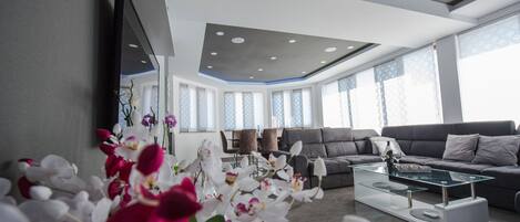 Villa, Private Pool | Living area | Flat-screen TV