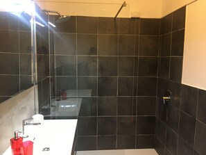 浴槽、ヘアドライヤー、ビデ、タオル