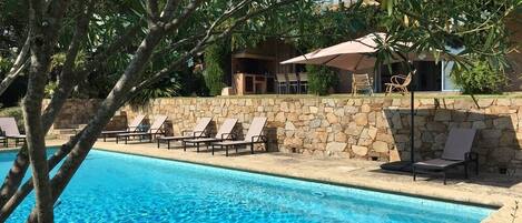 Outdoor pool, a heated pool