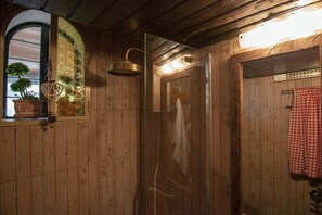 Shower, hair dryer, towels, soap - Dandy Villas Agoriani - Chalet Iris- Fireplace - Up to 6 (Delphi)