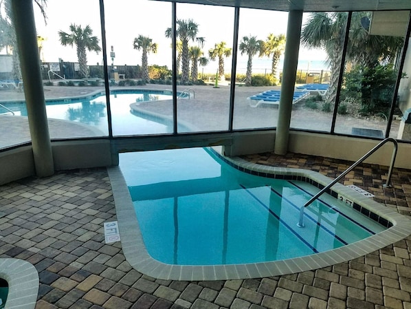 Indoor pool, outdoor pool