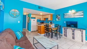 Studio, 1 Queen Bed with Sofa bed, Ocean View | Living area - The Palace 705 (Myrtle Beach)