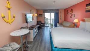 Studio, 1 queensize bed met slaapbank, uitzicht op oceaan