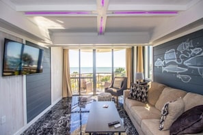 40-inch TV with cable channels, Netflix, streaming services