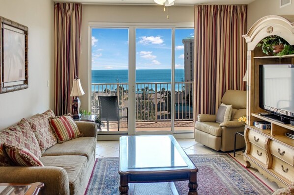 Condo, 2 Bedrooms | Living room | 30-inch TV with digital channels - Ariel Dunes by Seascape Resort (Miramar Beach)