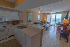 Condo, 2 Bedrooms | Private kitchen | Fridge, microwave, oven, stovetop - Majestic Sun by Seascape Resort (Miramar Beach)