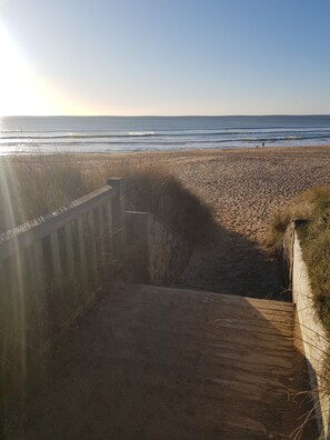 Vlak bij het strand