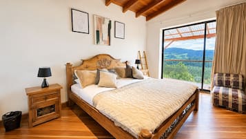 Habitación doble superior, 1 cama de matrimonio grande, balcón, vistas al lago | Ropa de cama