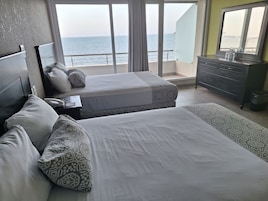 Executive Room, 2 Double Beds, Balcony, Ocean View | Premium bedding, in-room safe, desk, blackout drapes