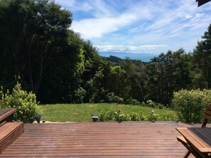Terrace/patio - Eco luxury cabins in Orchard Valley (Todds Valley)