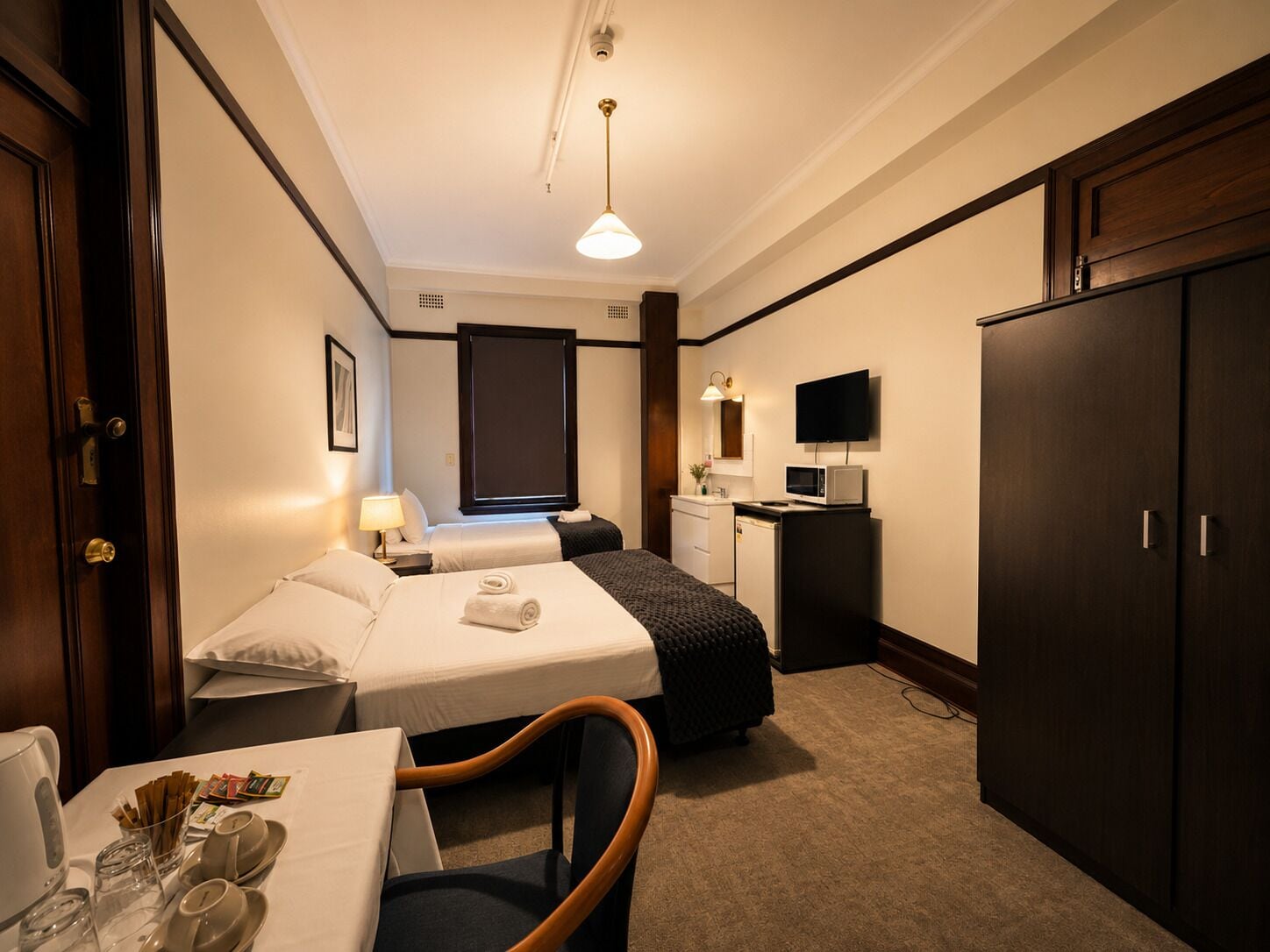 Twin Share (1 Queen and 1 Single Bed) with Shared Bathroom